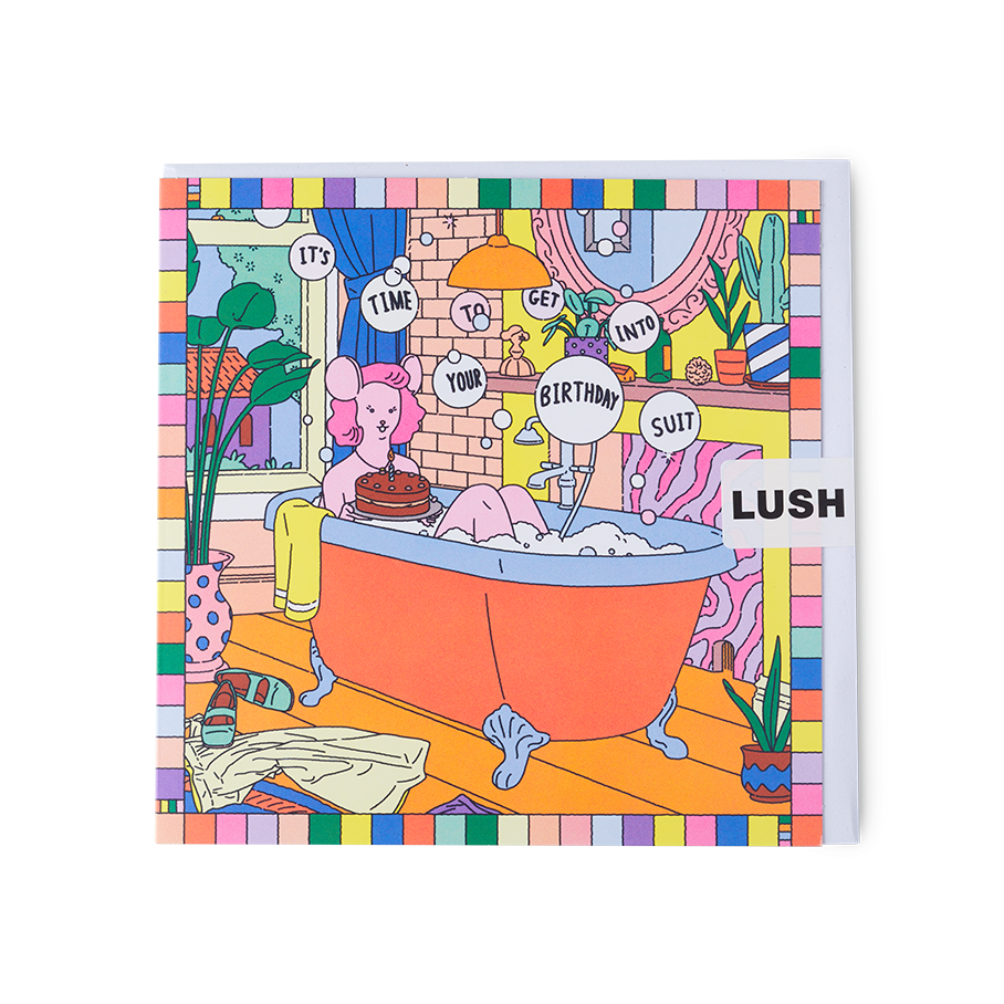 It's Time to Get Into Your Birthday Suit - 15cm x 15cm